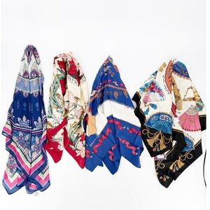 Bundle of 4 Vintage Scarves